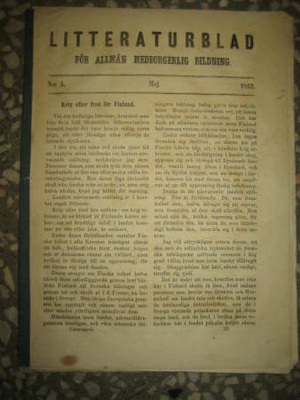 Sanomalehti: Litteraturblad n:o 5 , 1863