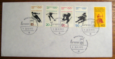 Mynchen Olympia Fdc- kuori Länsi-Saksa(73)