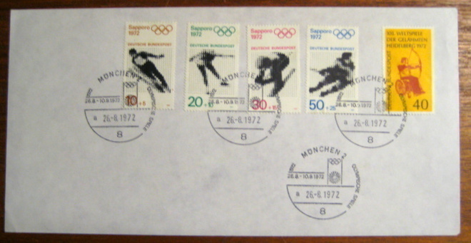 Mynchen Olympia Fdc- kuori Länsi-Saksa(73)
