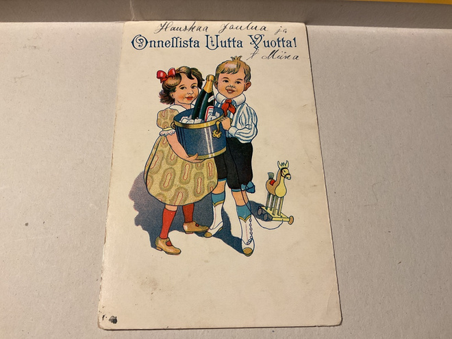 Postikortti Hyvää Uutta Vuotta! 1920-luku