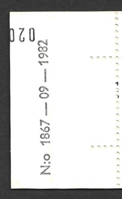 Automaattivihko AV 9 I tl 1867-09-1982 yEG tarkastusluku