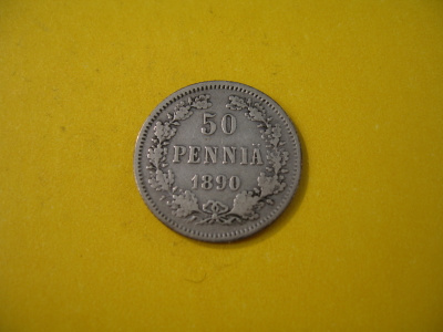 50 penniä 1890 - hopeaa