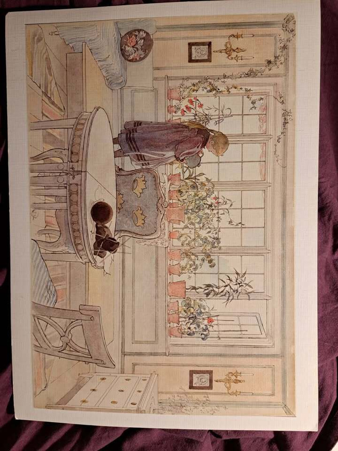 Taidejuliste Carl Larsson : Kukkaikkuna