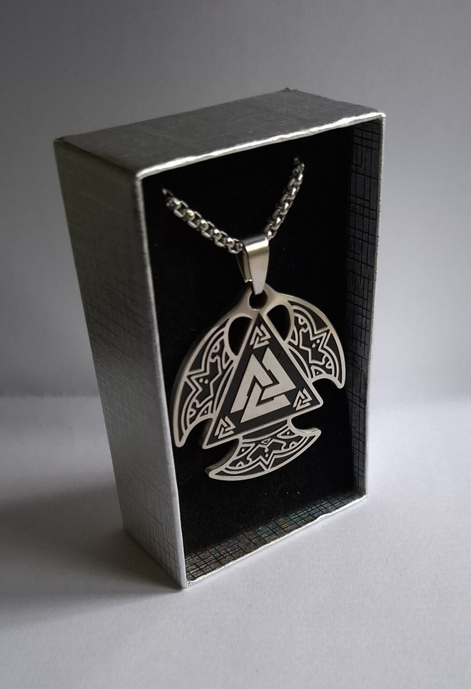 Viikinki Valknut Amuletti / Stainless Steel