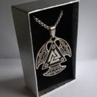 Viikinki Valknut Amuletti / Stainless Steel - pikkukuva 1