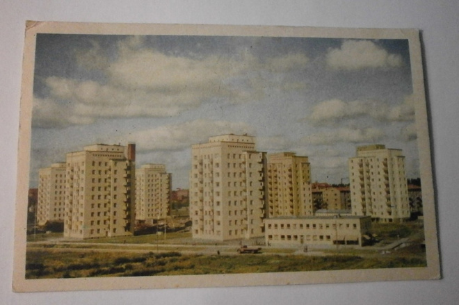 Tampere, Kalevan tornitaloja, väripk, p. 1954