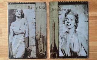 Marilyn Monroe peltitaulut, 20x30cm, 2 kpl setti