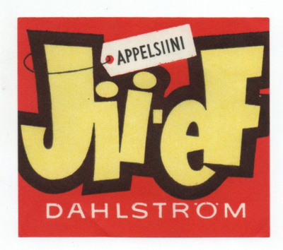 DAHLSTRÖM JII-EF APPELSIINI. Etiketti