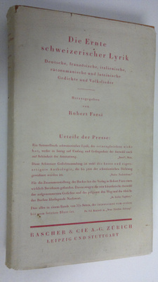 Robert Faesi : Die Ernte schweizerischer Lyrik : Deutsche...
