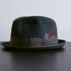 Brixton Gain Black Fedora tyylinen hattu 59 (musta) - pikkukuva 2