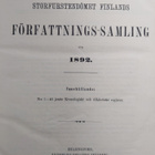 Storfurstendömet Finlands författnings-samling för 1892 - pikkukuva 3