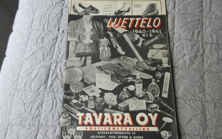Tavara oy luettelo 1940.