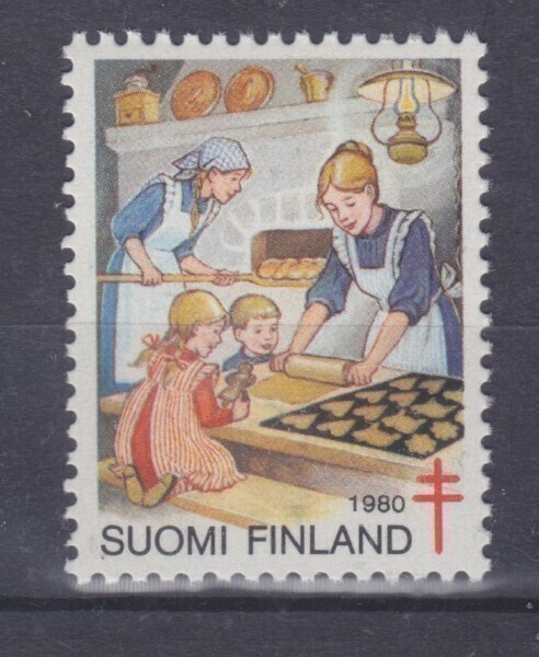 1980 TUB joulumerkki  postituoreena.