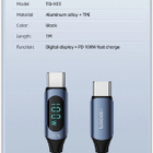 PD 100W USB C - USB C -kaapeli / digitaalinäyttö 1m #28333 - pikkukuva 2