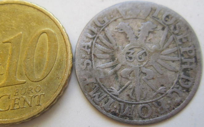 Saksa Bremen 2 Grote 1709 Hopeaa