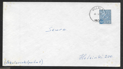 Postilähetys - Yl.m. 0,35mk (LAPE 613) Villala 25.4.66