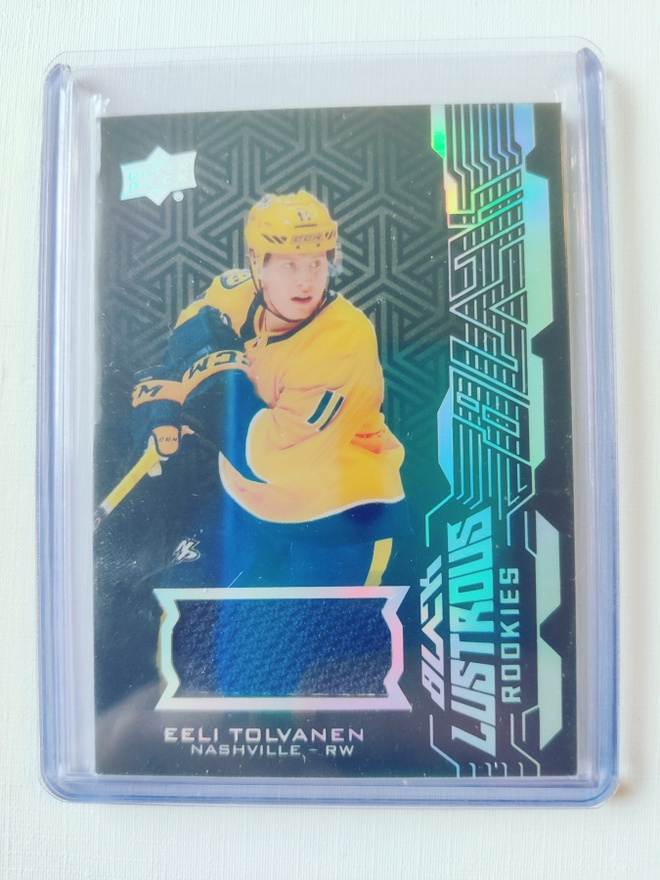 Eeli Tolvanen - 18-19 UD Black Lustrous Rookies Jersey