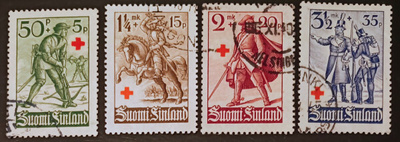 1940 Punainen Risti - leimattu sarja