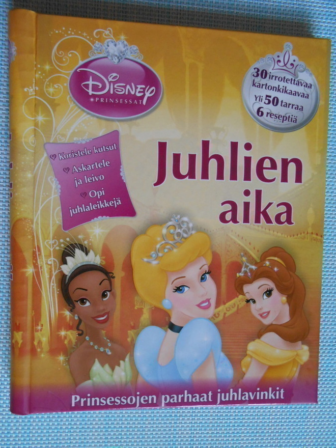 DISNEY PRINSESSAT °°JUHLIEN AIKA°°- KIRJA  / UUSI