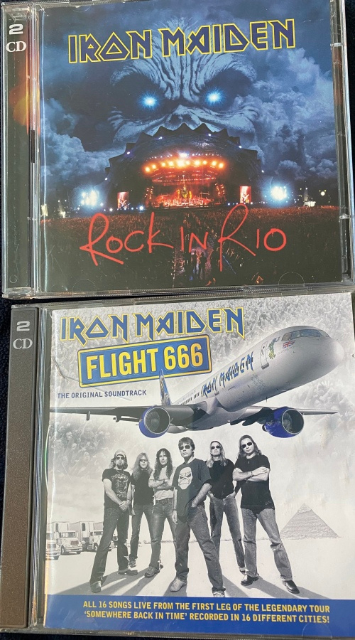 Iron Maiden x 2 live: Rock in Rio (2cd) ja Flight 666 (2cd)