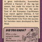 Purkkakuva Jalkapallo n:o 190 MIKE SUMMERBEE. Manchedter CIT - pikkukuva 2