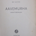 Roy Wilton: Aavemurha, Sanatar 1945. 184 s. - pikkukuva 4