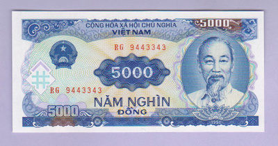 Vietnam 5000 Dong v.1991 UNC P-108