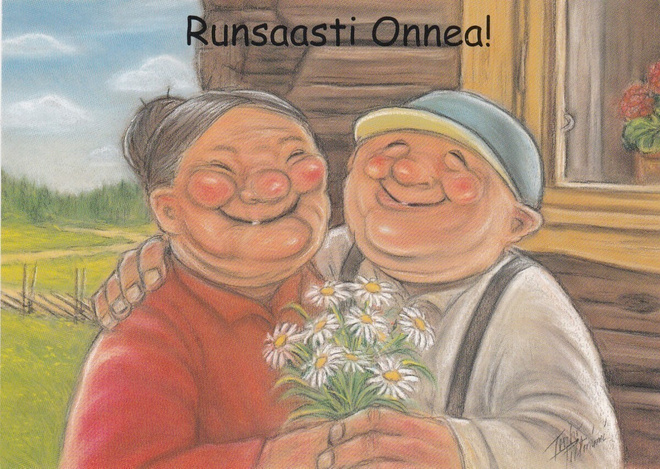 TERHO PELTONIEMI - ISÄNTÄ JA EMÄNTÄ KUKKAKIMPPU KÄDESSÄ