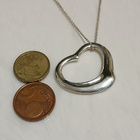 Ovh 1250€ Iso TIFFANY&CO Open Heart Hopea sydän riipus - pikkukuva 1