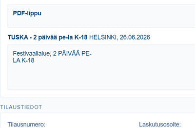 Tuska pe-la lippu