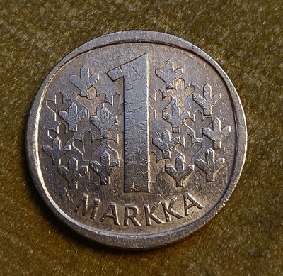 90 kpl Suomi 1 mk kolikoita