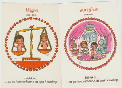 Horroskooppikortit : Jungfrun ja Vågen