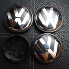 Volkswagen vannekeskiöt – Kromi-Musta – 65mm (4kpl sarja) - pikkukuva 2