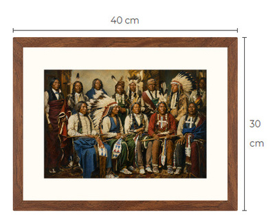 Uusi Intiaani art print kehystetty 30 cm x 40 cm
