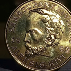 Kullanvärinen Aleksis Kivi kolikko - 1962. Säästöpankki. Hal - pikkukuva 4