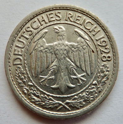 Saksa 50 pf 1928 HYVÄ