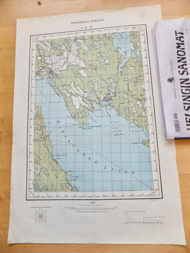 VANHA Armeijan Kartta Itä-Karjala 1941