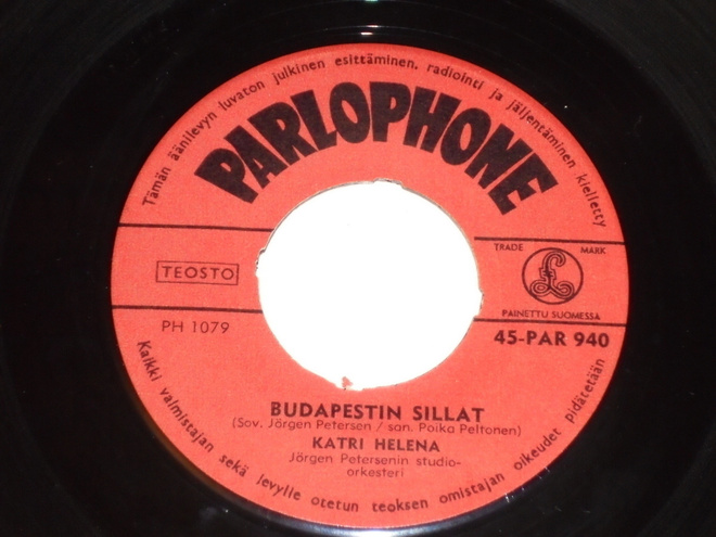 7" KATRI HELENA - Budapestin Sillat - single 1964 vg++