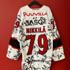 Nikkilä Maastokuvioinen pelipaita Porin Ässät Game Worn - pikkukuva 2