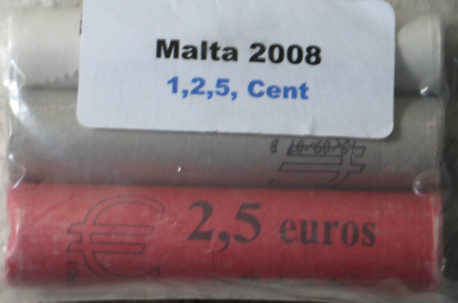2008 Malta 1c , 2c , 5c sokkorullat