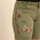 Desigual vihreät kuviolliset shortsit 38 - pikkukuva 2