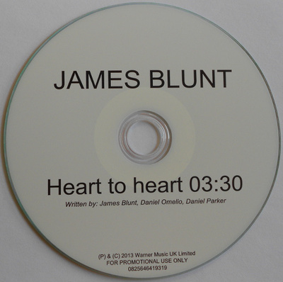 James Blunt • Heart To Heart PRPMO CDr-Single