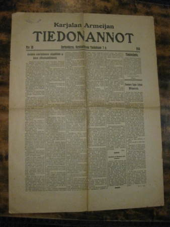 Karjalan Armeijakunnan Pääesikunnan tiedonannot 1918