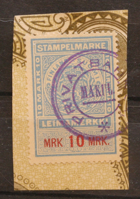 #23712 # Leimamerkki 10mk leike - Privat Bank