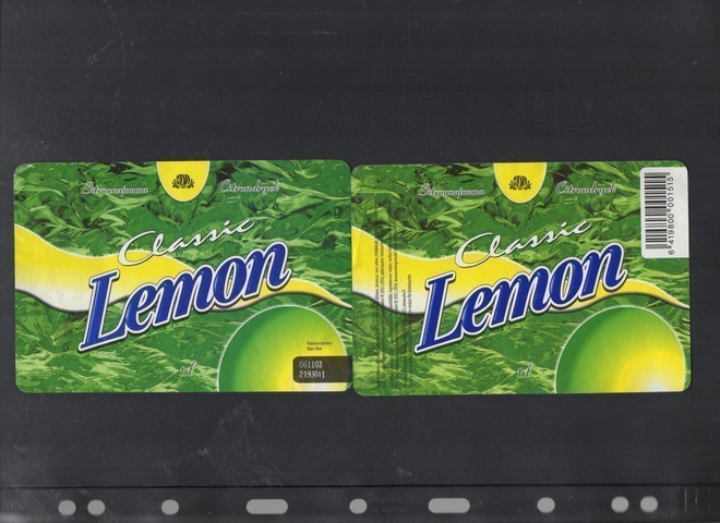 Olvi Classic Lemon Sitruunajuoma  Etiketti 2003