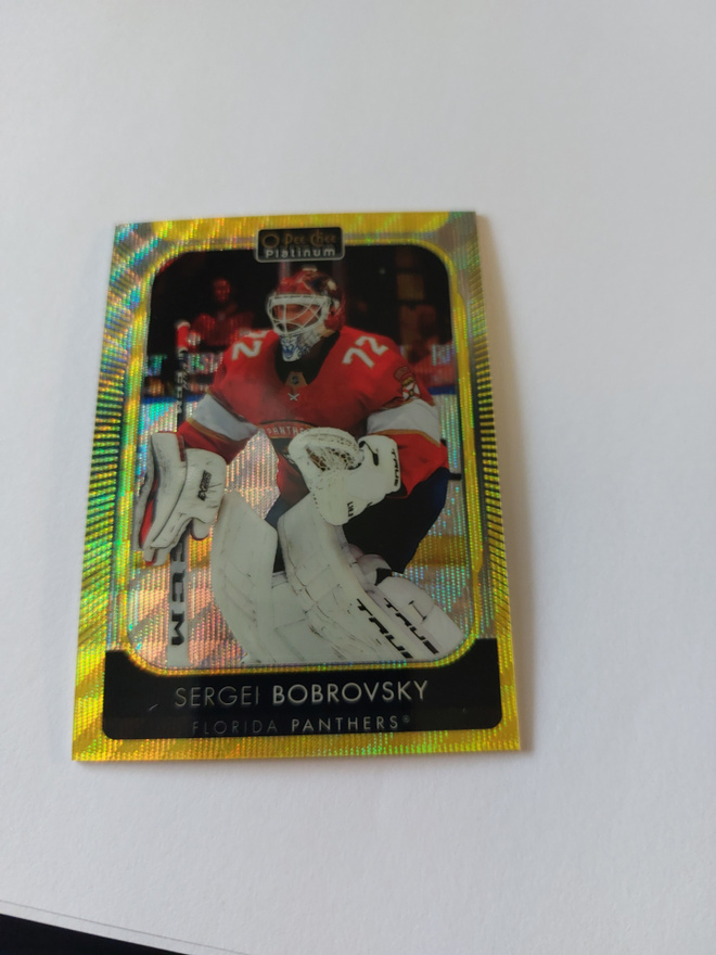 21-22 OPC Platinum Neon Yellow Surge #109 Sergei Bobrovsky