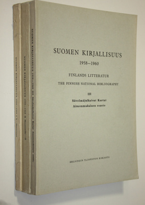 V. (toim.) Lehtiranta : Suomen kirjallisuus 1958-1960 1-3...