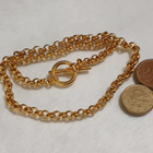 21k kullattu Kanadalainen papu kaulakoru Gold plated - pikkukuva 2