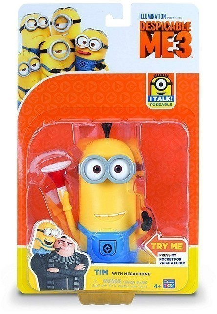Despicable Me 3: Minion Tim with Megaphone, Äänillä *UUSI*