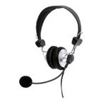 König 120 Stereo Headset, 2x3.5mm, 2m, musta / hopea *UUSI* - pikkukuva 2